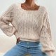 Groovy Apricot Square Neck Sweater