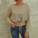 Corset Chic Boat Neck Long Sleeve Sweater