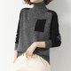 Comfy Color Block High Neck Sweater