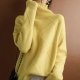 Popular Yellow High Neck Sweater