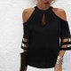 Sultry Halter Plain Short Sleeve Top