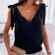 Classic Drama Tie-off Casual Top