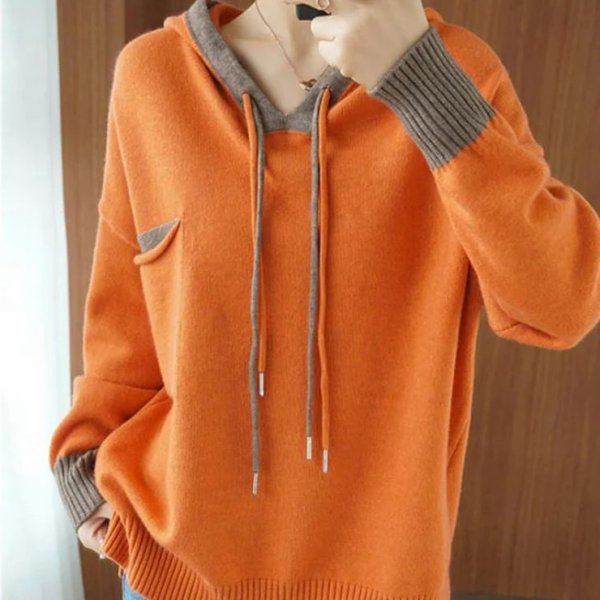 outhful Hoodie Orange Long Sleeve Sweater